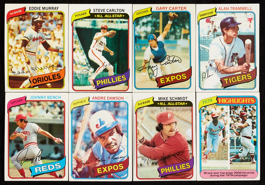 1975 and 1980 Topps Baseball Near Set, Plus Huge Hostess Group, 50 HOFers (1,576)