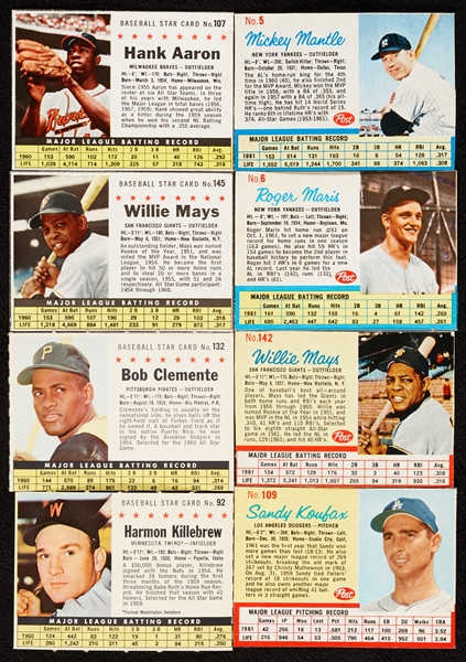 1960-63 Leaf, Fleer and Post Cereal and Jello Baseball Group, Dozens of HOFers (387)