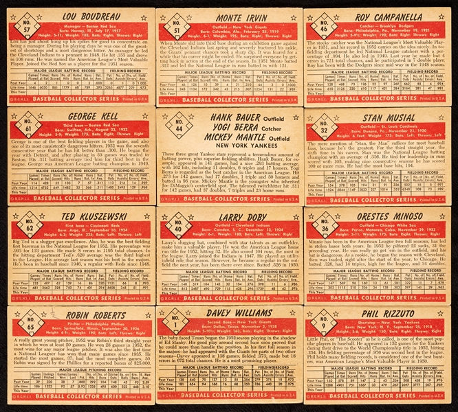 1953 Bowman Baseball Color 1-70 Near-Complete Run (67)