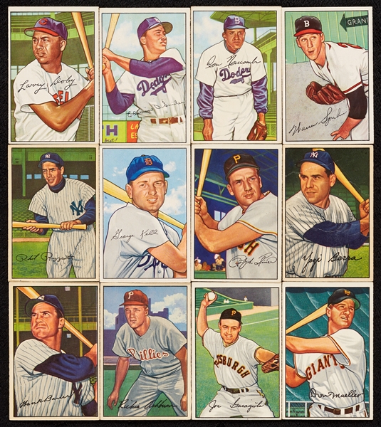 1952 Bowman Baseball Group, Nine HOFers (100)