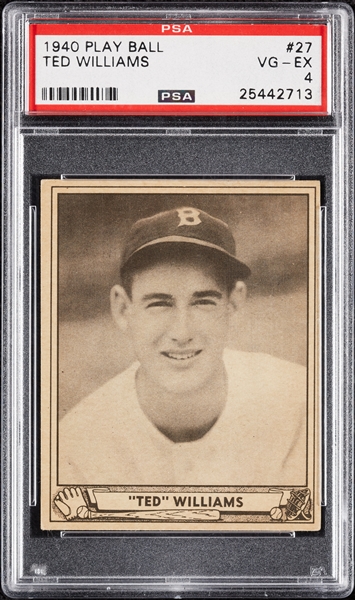 1940 Play Ball Ted Williams No. 27 PSA 4