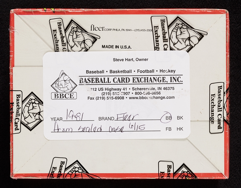 1981 Fleer Baseball Wax Box (36) (BBCE) (FASC)