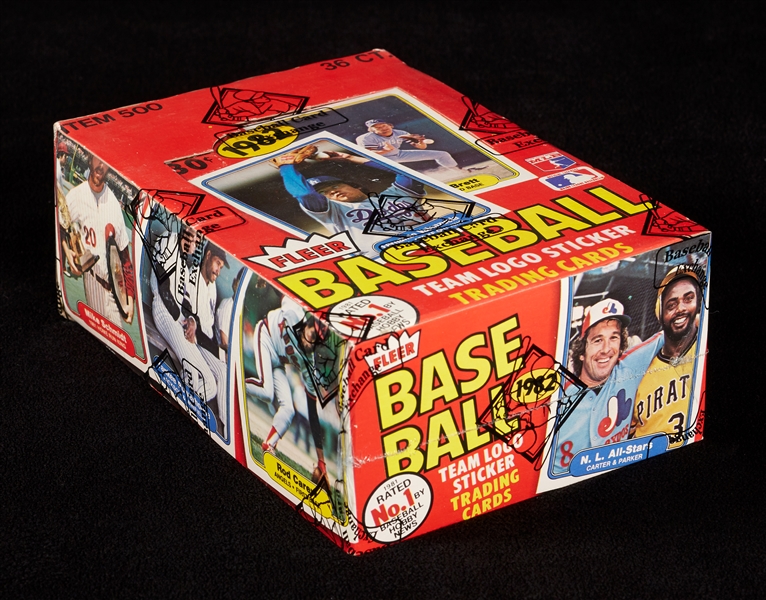1982 Fleer Baseball Wax Box (36) (BBCE) (FASC)