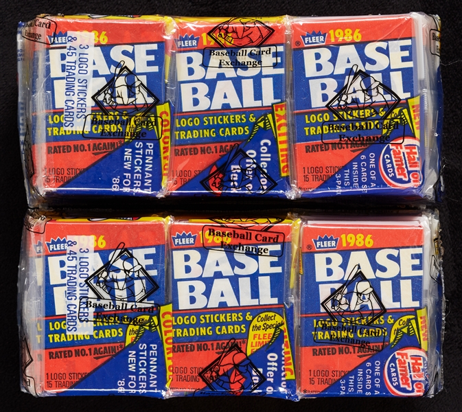 1986 Fleer Baseball Wax Rack Packs Group (24) (BBCE) 