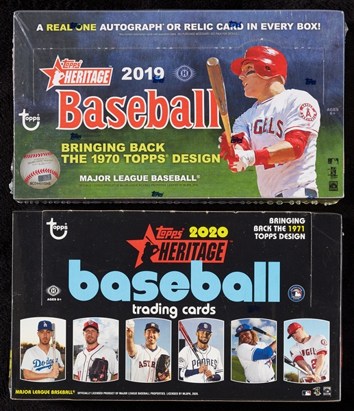 2019 & 2020 Topps Heritage Baseball Hobby Boxes (2)