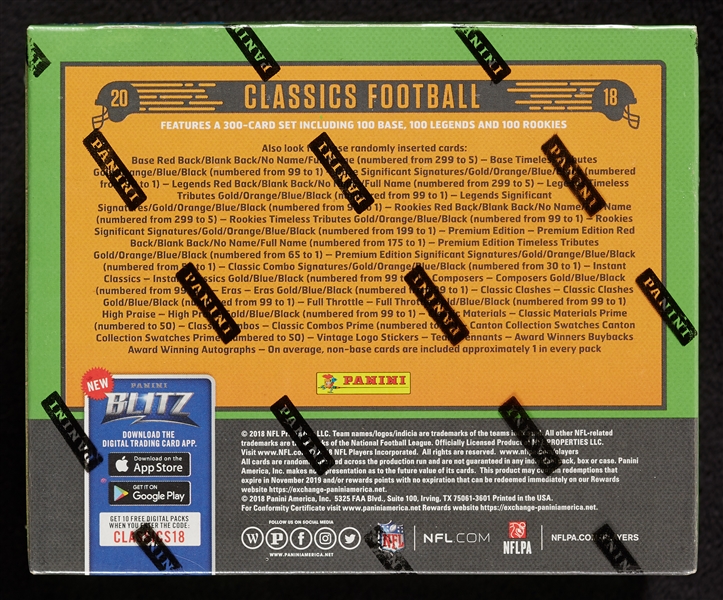 2018 Panini Classics Football Hobby Box (14)