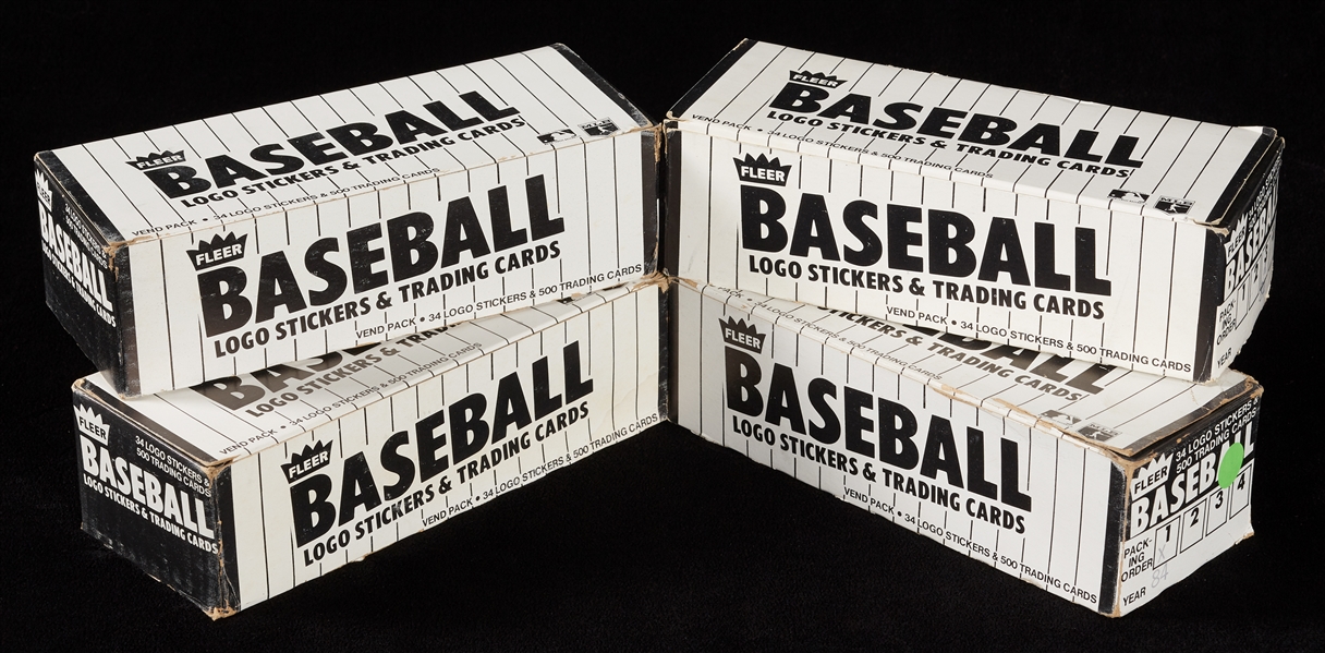 1984 Fleer Baseball Vending Boxes Group (1-4)