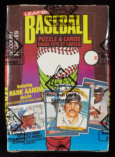 1986 Donruss & Leaf Baseball Wax Box Trio (3) (BBCE)