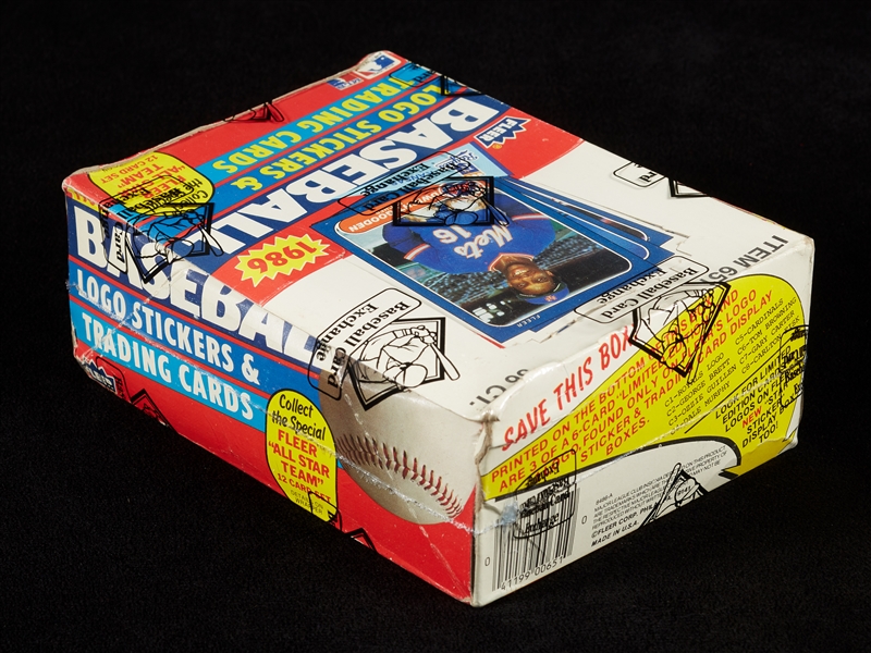 1986 Fleer Baseball Wax Box (36) (BBCE)