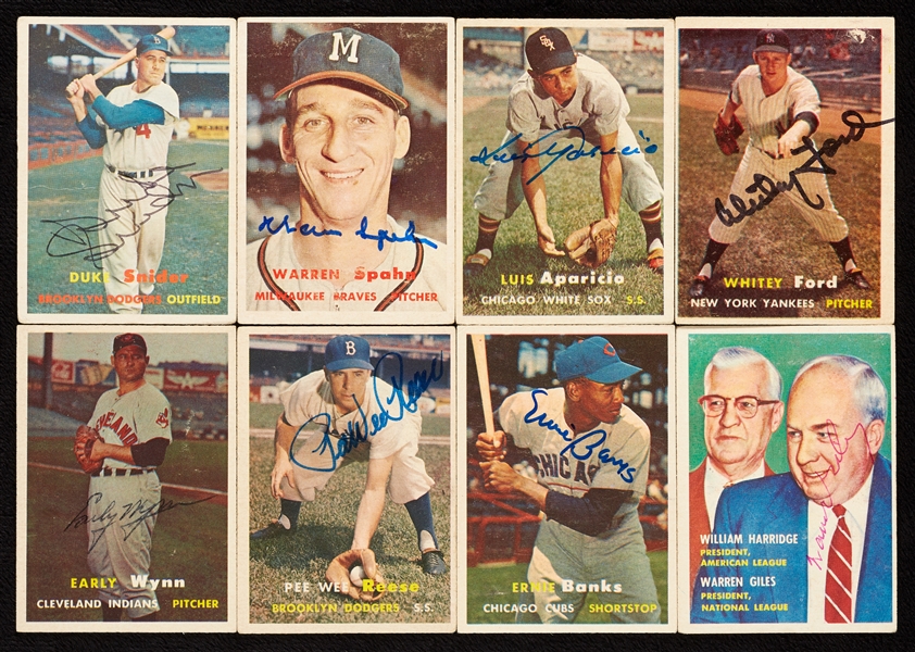 Signed 1957 Topps Baseball Starter Set (289)