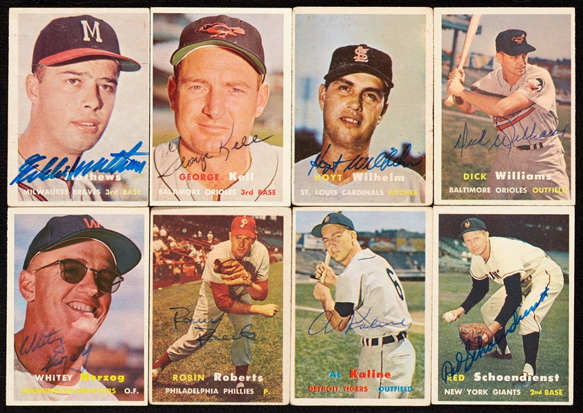 Signed 1957 Topps Baseball Starter Set (289)