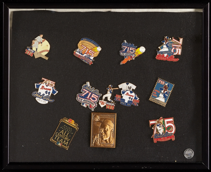 Hank Aaron World Series and Press Pins From His Personal Collection (16)