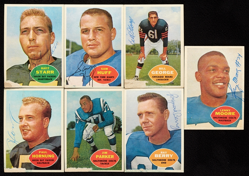 Signed 1960 Topps Football Group (63)