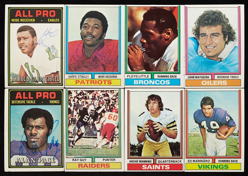 Signed 1974 Topps Football Group (214)