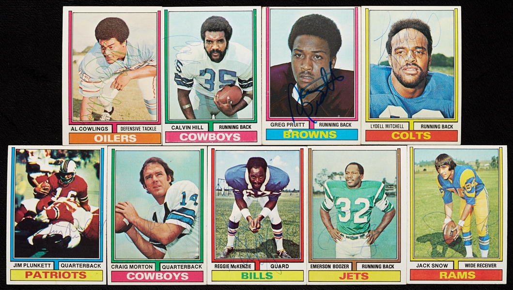 Signed 1974 Topps Football Group (214)