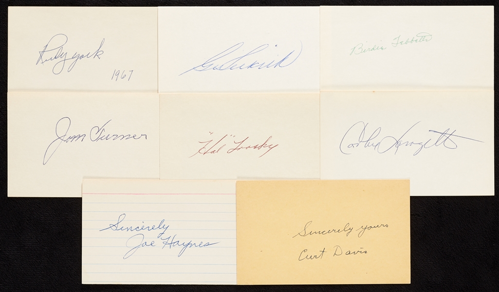 1930-1939 Baseball Signed Index Cards (700+)