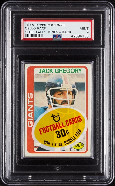 1978 Topps Football Cello Pack - Ed Too Tall Jones Back (Graded PSA 9)