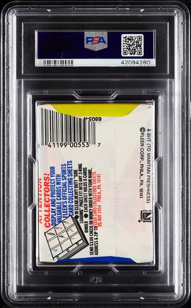1988 Fleer Basketball Wax Pack - Michael Jordan Sticker Back (Graded PSA 9)
