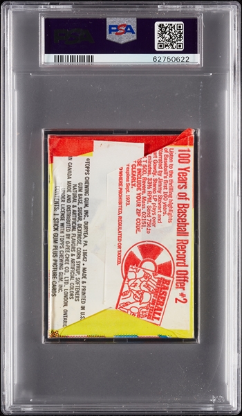 1973 Topps Baseball 4th Series Wax Pack - Juan Marichal Back (Graded PSA 7)