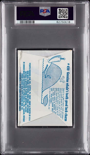 1972 Topps Football 2nd Series Wax Pack - Super Bowl Back (Graded PSA 8)