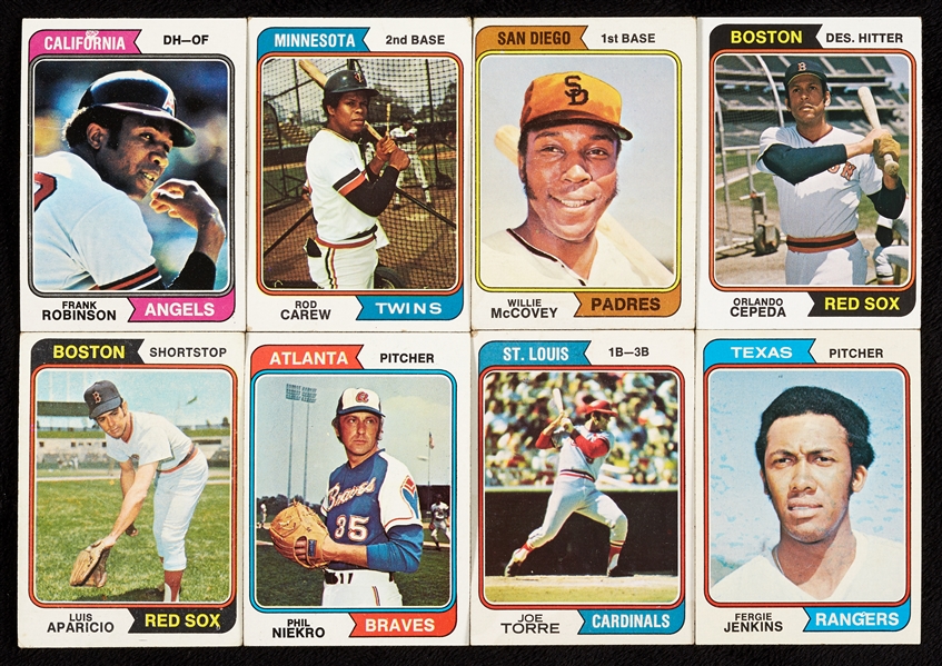 1974 Topps Baseball Group, 20 HOFers, Many Rookies (350)