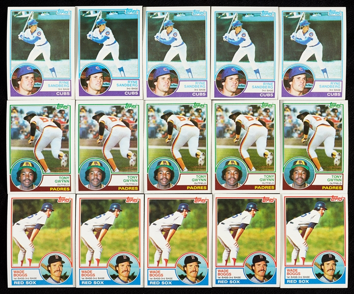 1983 Topps Baseball High-Grade Complete Sets Group (5)