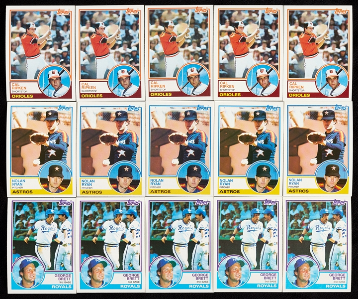 1983 Topps Baseball High-Grade Complete Sets Group (5)