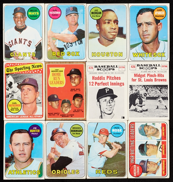 1959-71 Topps Baseball Group, 20 Hall of Famers, Rookies (170)