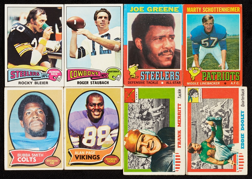 1955-76 Topps and Philly Gum Football Group, 10 HOFers, Dozens of Rookies (194)