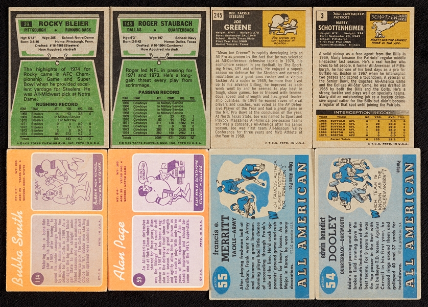 1955-76 Topps and Philly Gum Football Group, 10 HOFers, Dozens of Rookies (194)