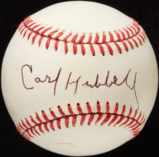 Carl Hubbell Single-Signed ONL Baseball (BAS)