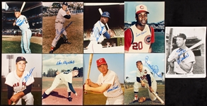 HOFer Signed 8x10 Photos Group with Mays, Williams (27)