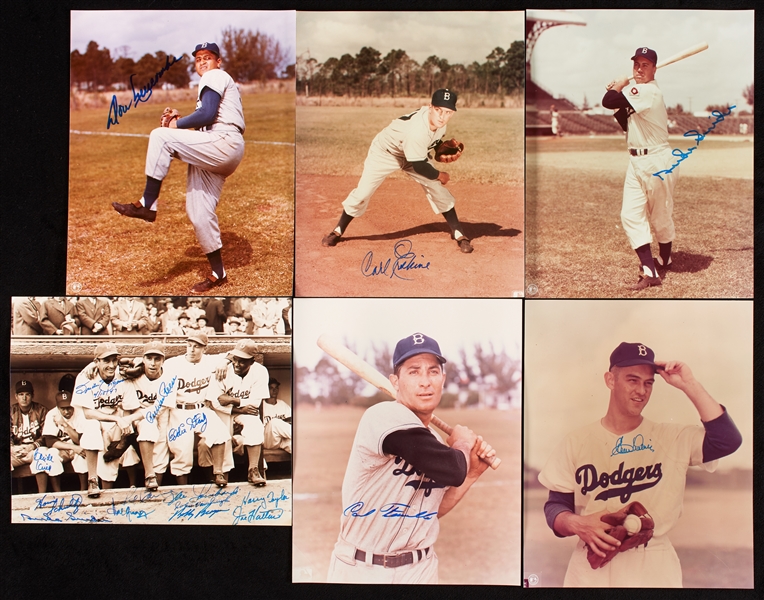 Brooklyn Dodgers Signed 8x10 Photos Group (13)