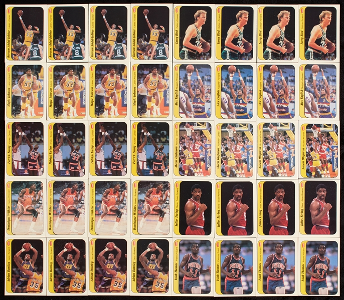 1986 Fleer Basketball Stickers Sets Minus Jordan (4)