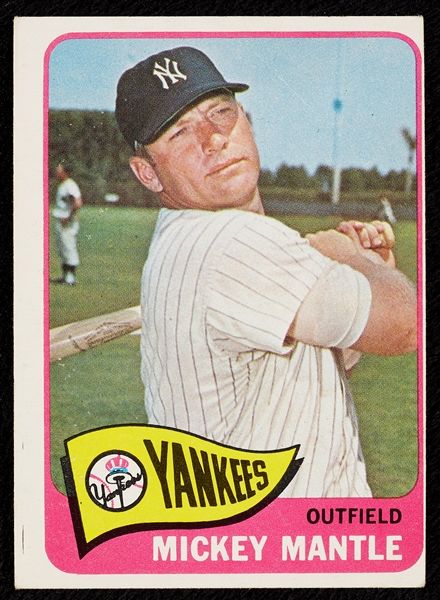 1965 Topps No. 350 Mickey Mantle VG/EX