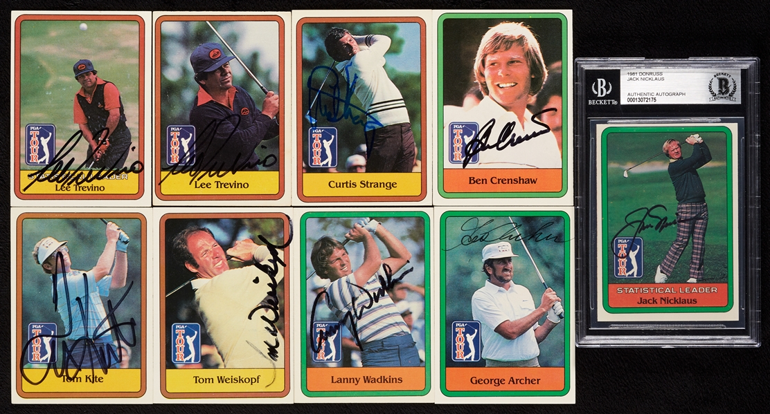 1981 Donruss Golf Complete Set with (62) Signed 