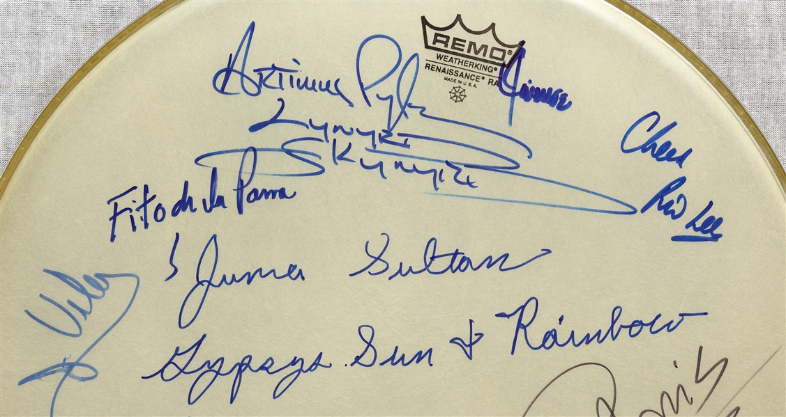 Drum Head Signed by Legendary Drummers (BAS)