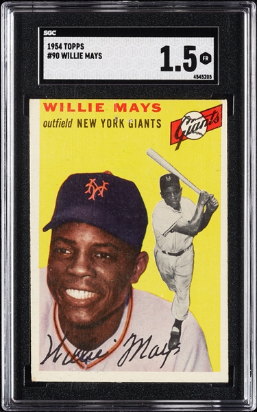 1954 Topps Willie Mays No. 90 SGC 1.5