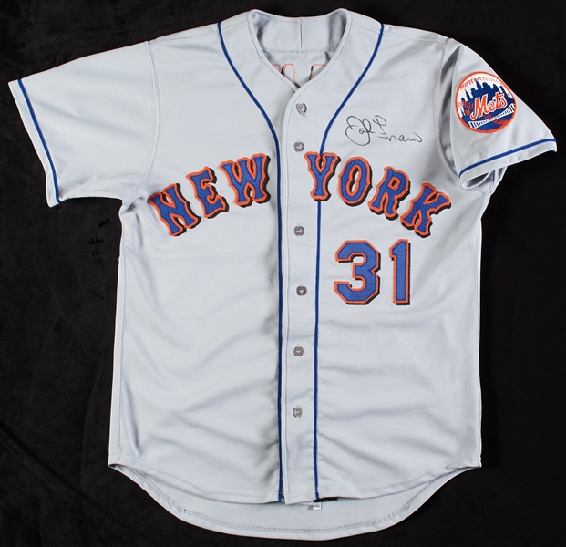 1998 John Franco Mets Game-Worn and Signed Road Jersey