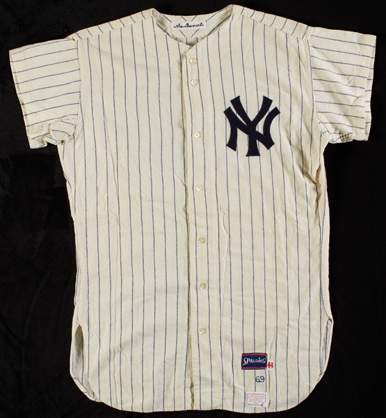 1969 Lindy McDaniel Yankees Game-Worn Home Pinstripe Flannel