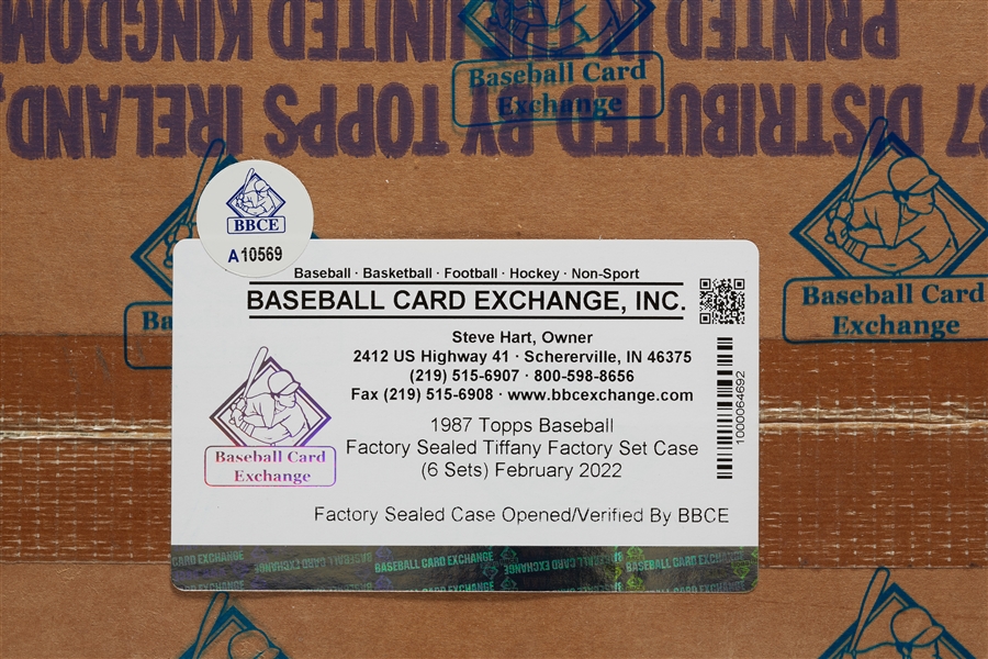 1987 Topps Tiffany Baseball Set Case (6/132) (BBCE)