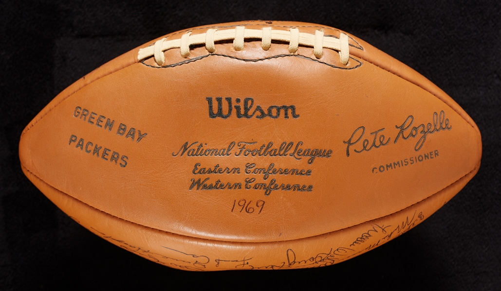 1969 Green Bay Packers Team-Signed Football (BAS)