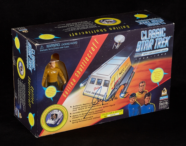 William Shatner Signed Star Trek Galileo Shuttlecraft Toy (BAS)