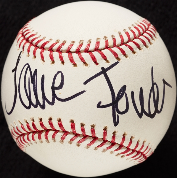 Jane Fonda Single-Signed OML Baseball (JSA)