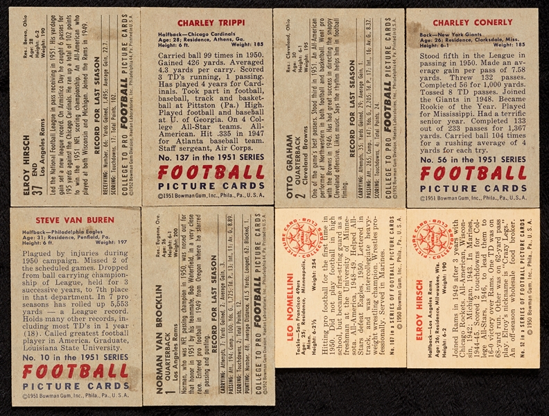 1950-52 Bowman Football Group, Nine HOFers (24)