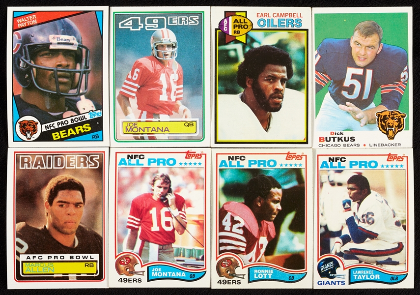 1954-79 Topps, Bowman and Philly Football Group, 1980s Topps Sets (three sets, 200 cards)