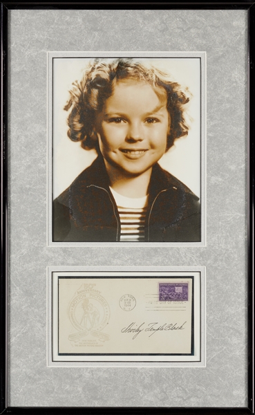 Shirley Temple Black Signed FDC Display (BAS)