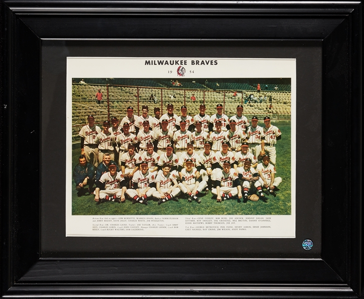 1954 Milwaukee Braves Color Team Photo From His Personal Collection