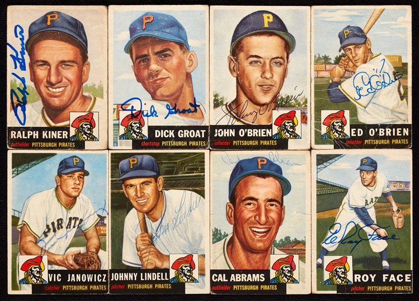 Signed 1953 Topps Pittsburgh Pirates Near Set (20/23)