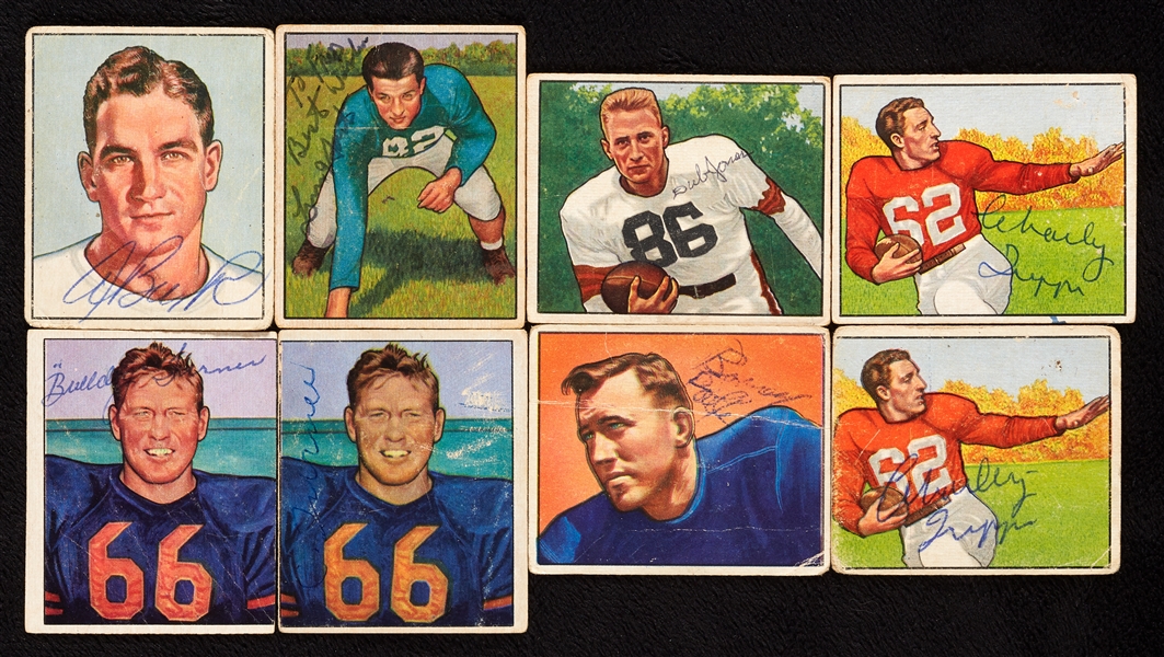 Signed 1950 Bowman Football Group (8)